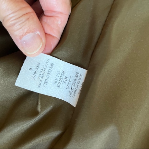 Options by Garfield & Marks Army Green Barymore Jacket Size 6 - Picture 12 of 12